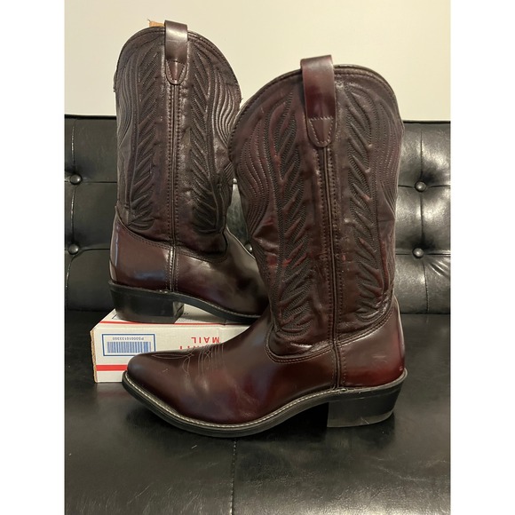 Iron Age Other - Vintage Iron Age Western Boots Burgundy Leather Steel Toe